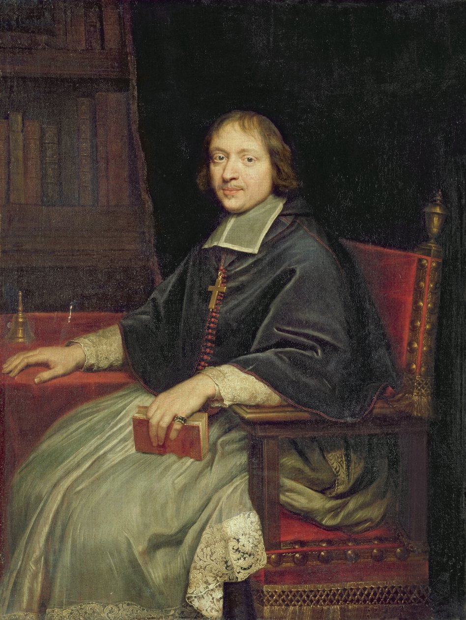 Pappilaisen muotokuva, sanotaan olevan Jean Francois Paul de Gondi tekijältä Pierre Mignard