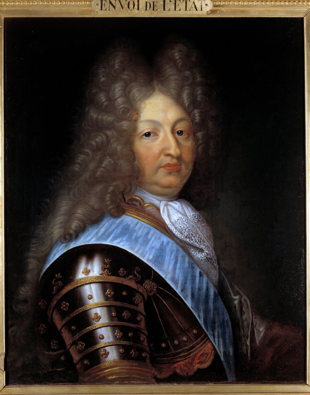 Suuren delfiinin (1661-1711), Ludvig XIV:n pojan muotokuva Pierre Mignardin (1612-1695) maalaus 1600-luvun su. 0,60 x 0,73 m Troyes. Kuvataidemuseo tekijältä Pierre Mignard