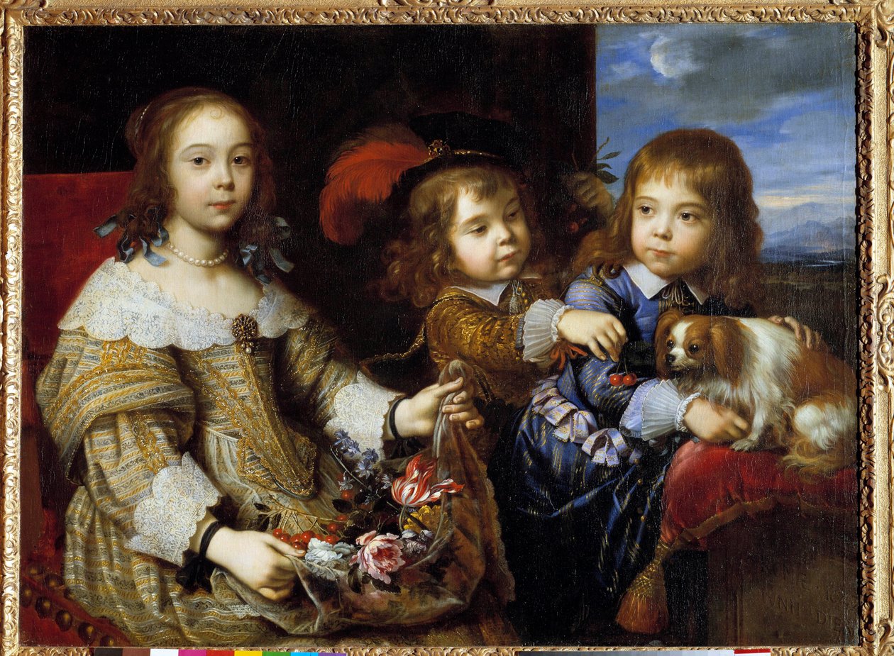 Pierre Mignardin (1612-1695) maalaus Bouillonin herttuan lapset 1647. Honolulu, Taideakatemia tekijältä Pierre Mignard