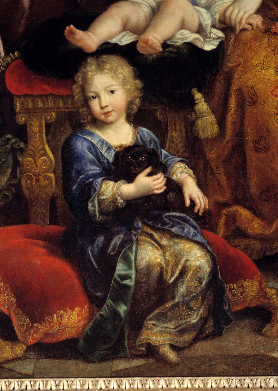 Ranskalaisen Louisin (1661-1711) perhe Louis XIV:n (1638-1715) pojan, joka tunnetaan nimellä Grand Dauphin”, vuonna 1687”” Hän on edustaja vaimonsa Marie Anne Christine de Bavieren ja heidän lastensa Louisin kanssa, Philippe (tuleva Philip V, Espanja) ja C tekijältä Pierre Mignard