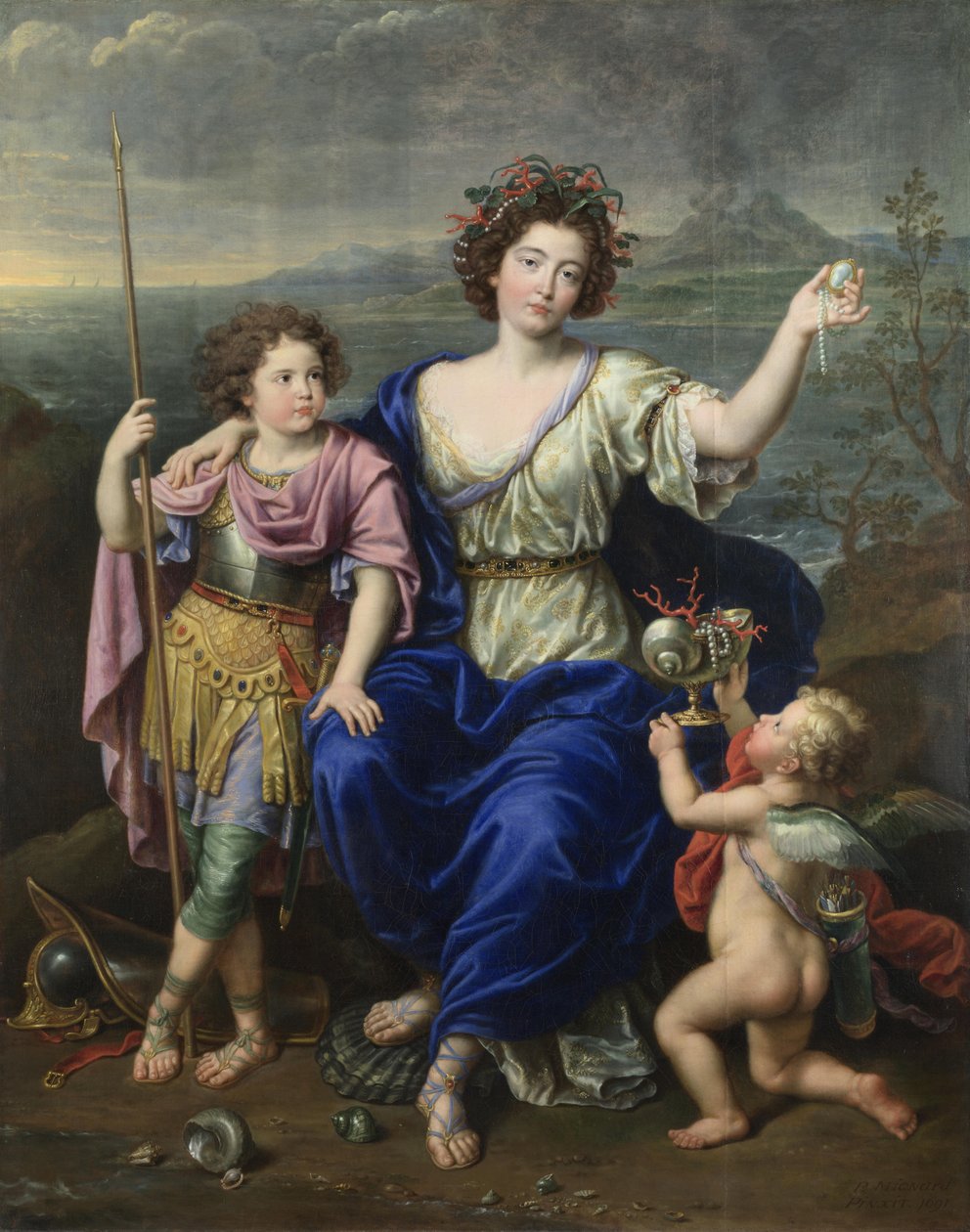 Markiisi de Seignelay ja kaksi hänen poikaansa, 1691 tekijältä Pierre Mignard