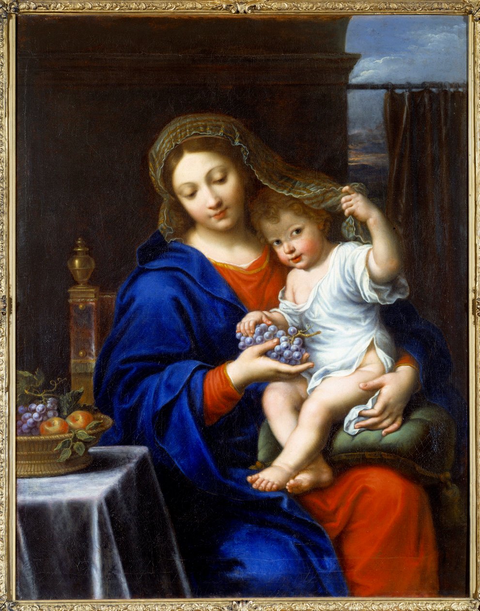 Neitsytellä on klusteri Pierre Mignardin (1612-1695) maalaus 1640 Sun. 1,21x0,94 m tekijältä Pierre Mignard