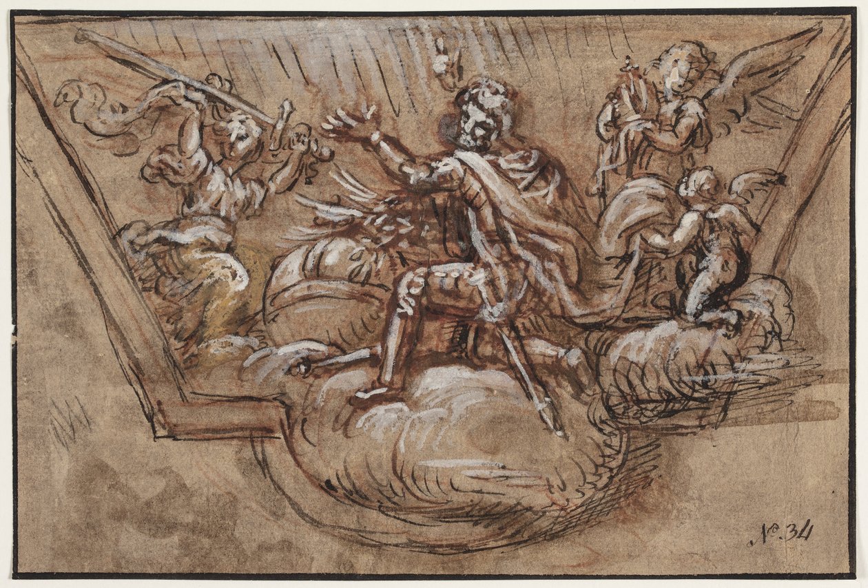 Luonnos kattokoriste tekijältä Pierre Mignard