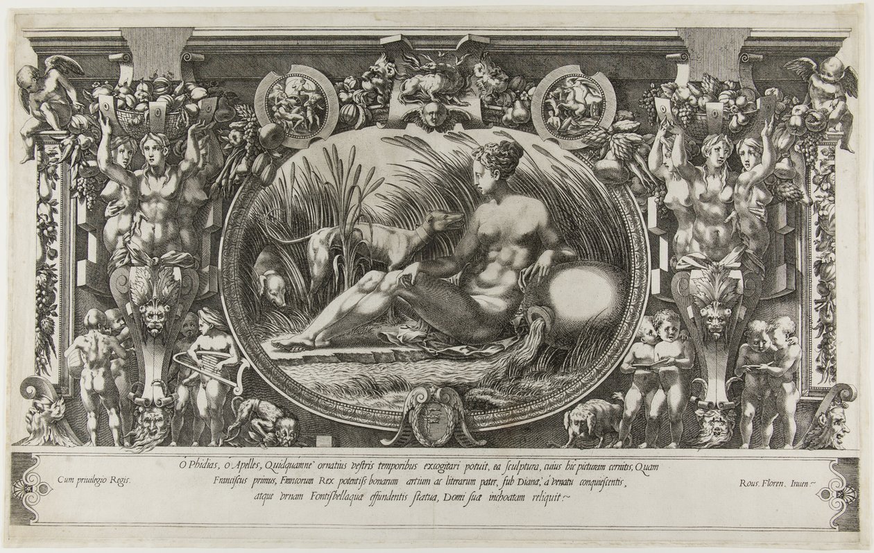 Fontainbleaun nymfi, 1554 tekijältä Pierre Milan