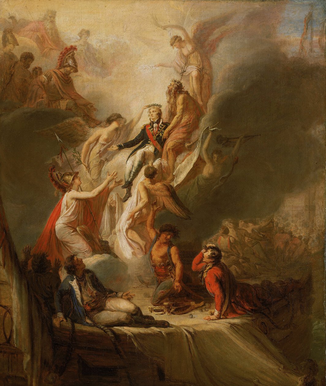 Horatio Nelsonin (1758-1805) apoteoosi, noin 1805-18 (öljy kankaalle). tekijältä Pierre Nicolas Legrand