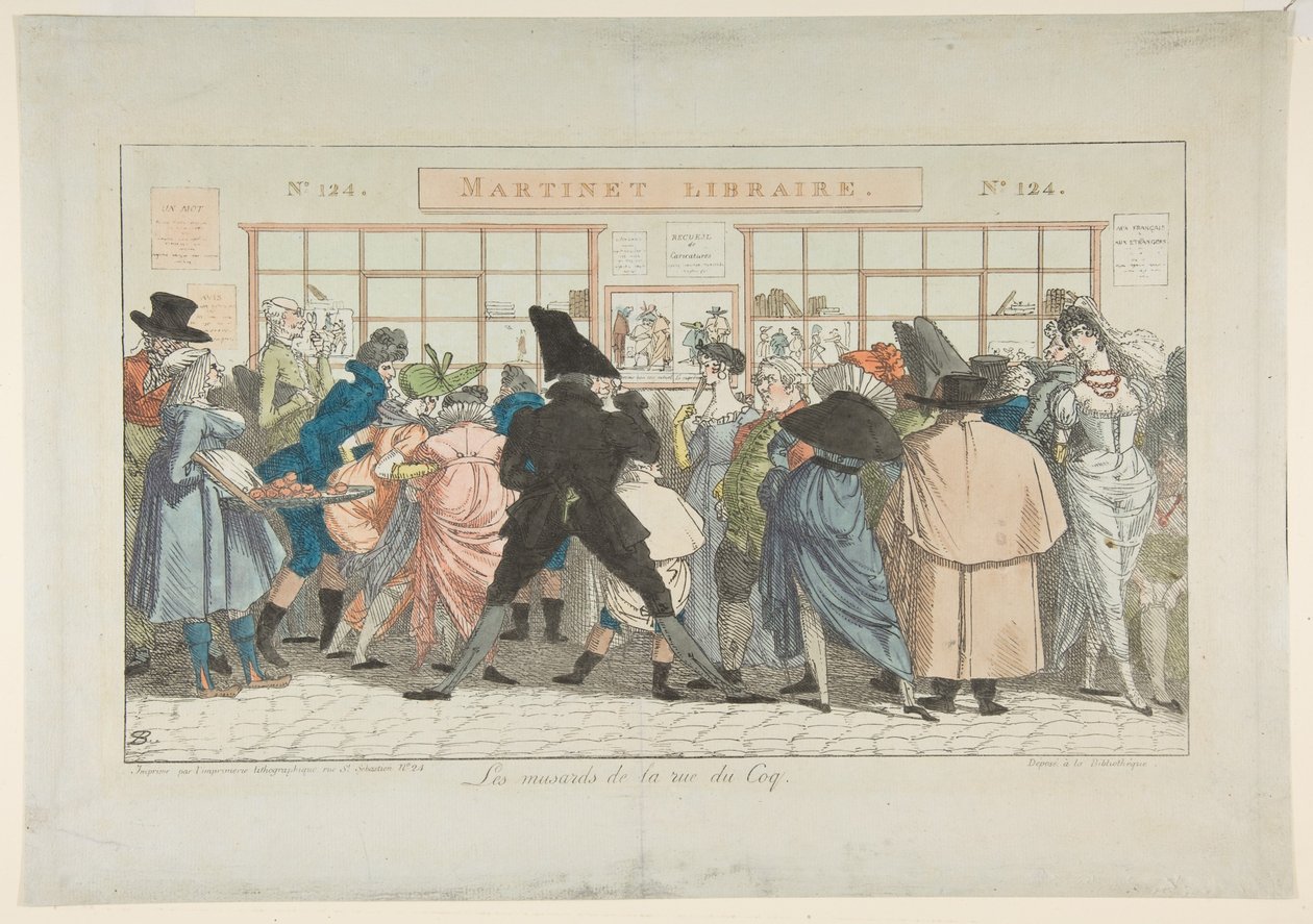 Rue du Coqin tyhmäläiset Rue du Coqin raikkaat, 1805. tekijältä Pierre Nolasque Bergeret