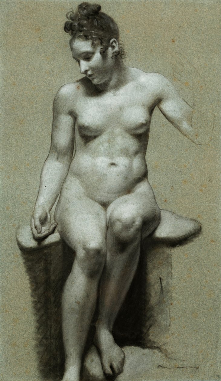 Istuva alaston nainen, tekijältä Pierre Paul Prudhon