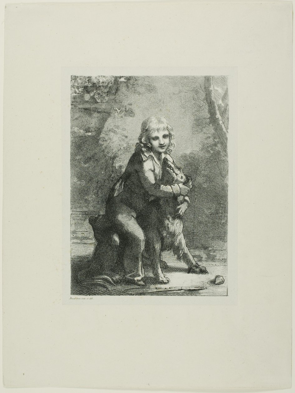 Poika koiran kanssa tekijältä Pierre Paul Prud