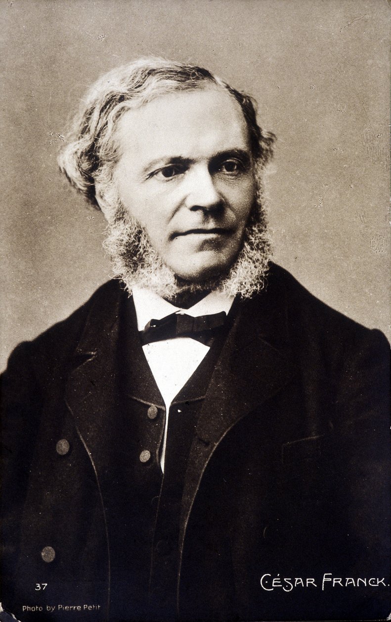 César Franckin muotokuva, belgialaista alkuperää oleva ranskalainen säveltäjä ja urkuri (1822-1890). tekijältä Pierre Petit
