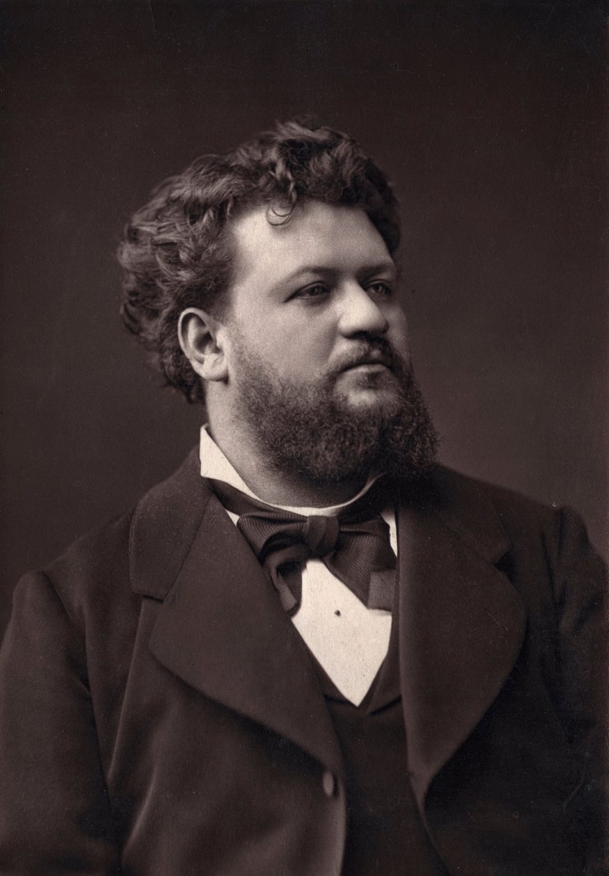 Jean Lassallen (1847-1909), ranskalaisen baritonin muotokuva. Photoglyptie Goupil. Pierre-Pepetitin valokuva 1800-luvun lopulla. tekijältä Pierre Petit