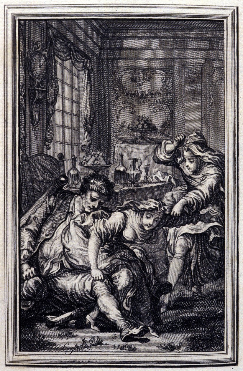 Lepakko - Jean La Fontainen "" Tarinat ja uutiset säkeessä "" 1776. P.P. Choffardin kuvitus. tekijältä Pierre Philippe Choffard