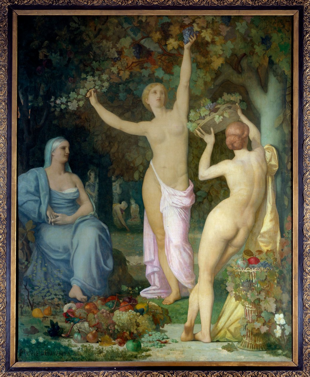 Pierre Puvis de Chavannesin (1824-1898) syysmaalaus 1864 su. 2,85 x 2,26 m Lyon, Kuvataidemuseo tekijältä Pierre Puvis de Chavannes
