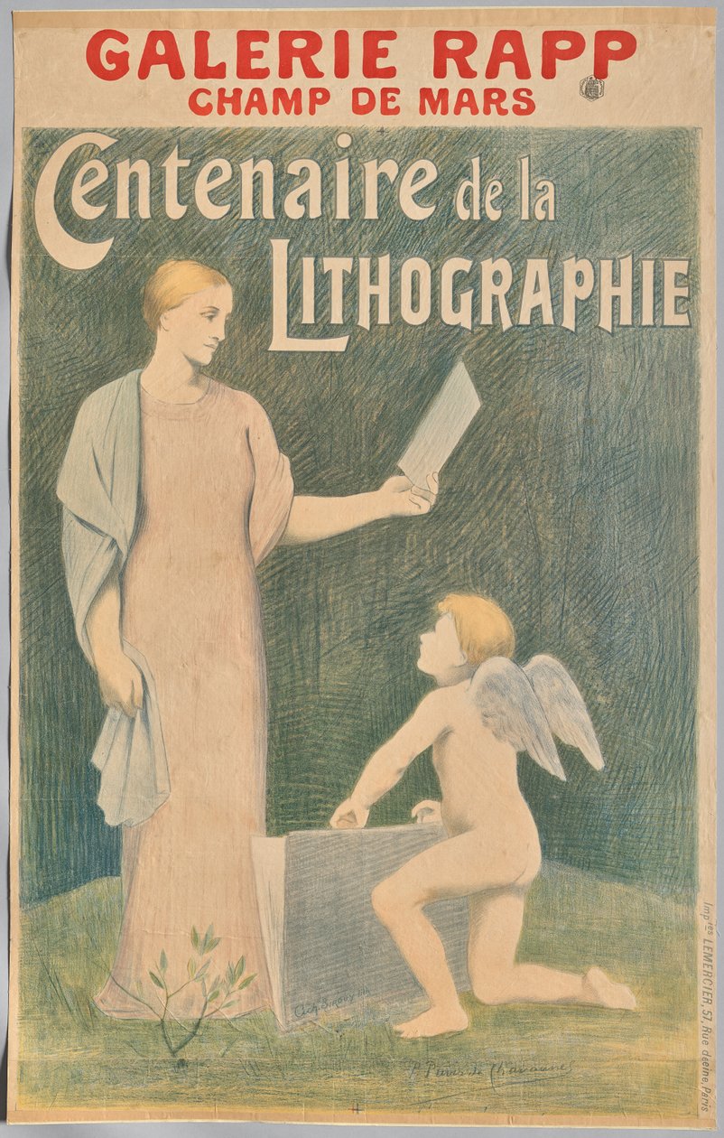 Litografian satavuotisjuhla tekijältä Pierre Puvis de Chavannes