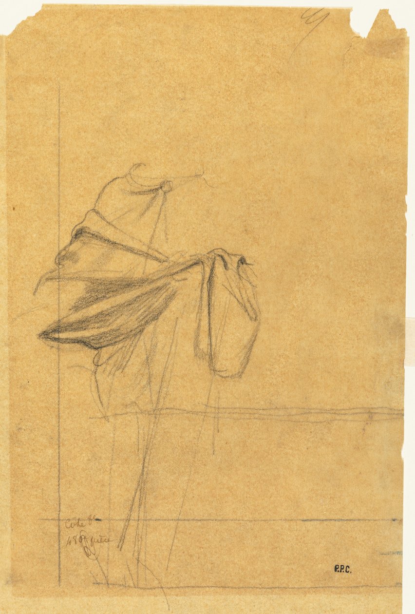 Drapery Study, 1800-luvun toinen puoli. tekijältä Pierre Puvis de Chavannes