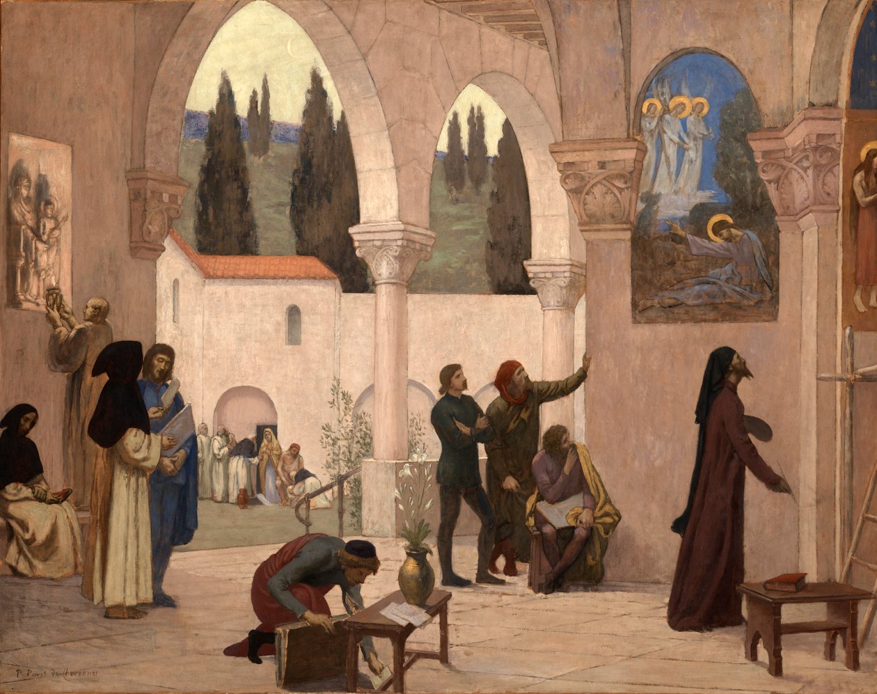 Kristillinen inspiraatio, n. 1887-1888. tekijältä Pierre Puvis de Chavannes