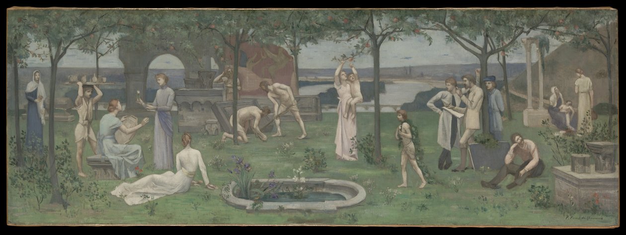 Inter artes et naturam (Taiteen ja luonnon välissä) tekijältä Pierre Puvis de Chavannes