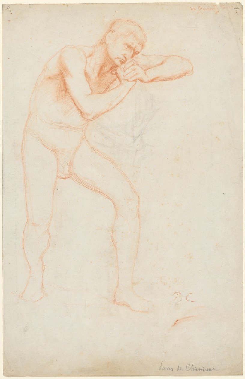 Miesaktio, 1891. tekijältä Pierre Puvis de Chavannes