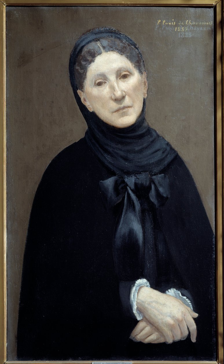 Muotokuva prinsessa Marie Cantacuzenesta, taiteilijanaisesta "Pierre Puvis de Chavannesin maalaus tekijältä Pierre Puvis de Chavannes