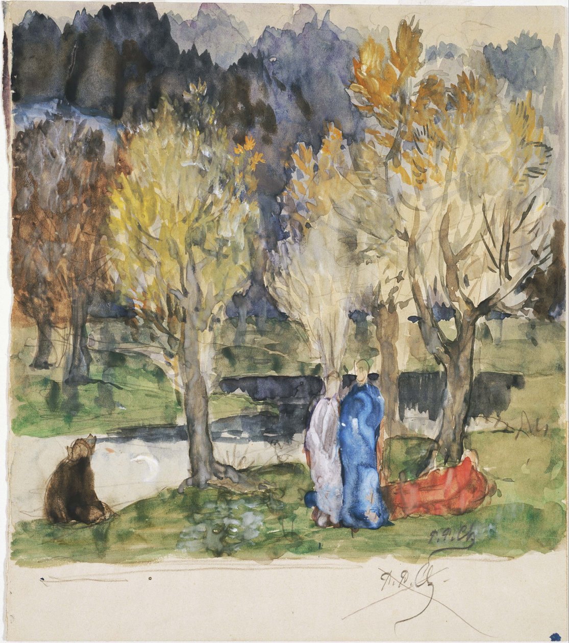 Pyhä lehto tekijältä Pierre Puvis de Chavannes