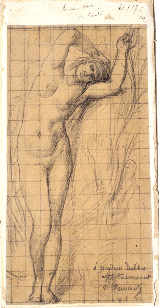 Studie für die Figur von "La Saône" tekijältä Pierre Puvis de Chavannes