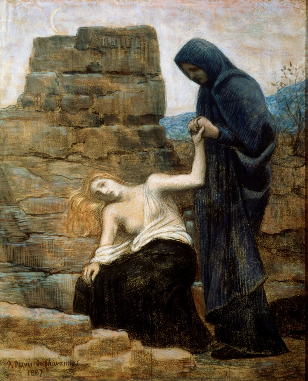 Myötätunto, 1887 tekijältä Pierre Puvis de Chavannes