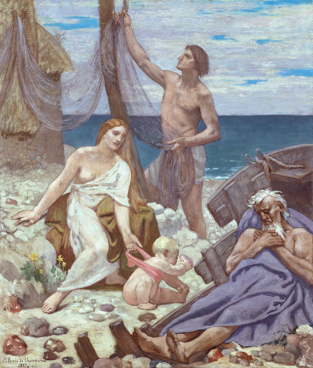 Kalastajan perhe tekijältä Pierre Puvis de Chavannes