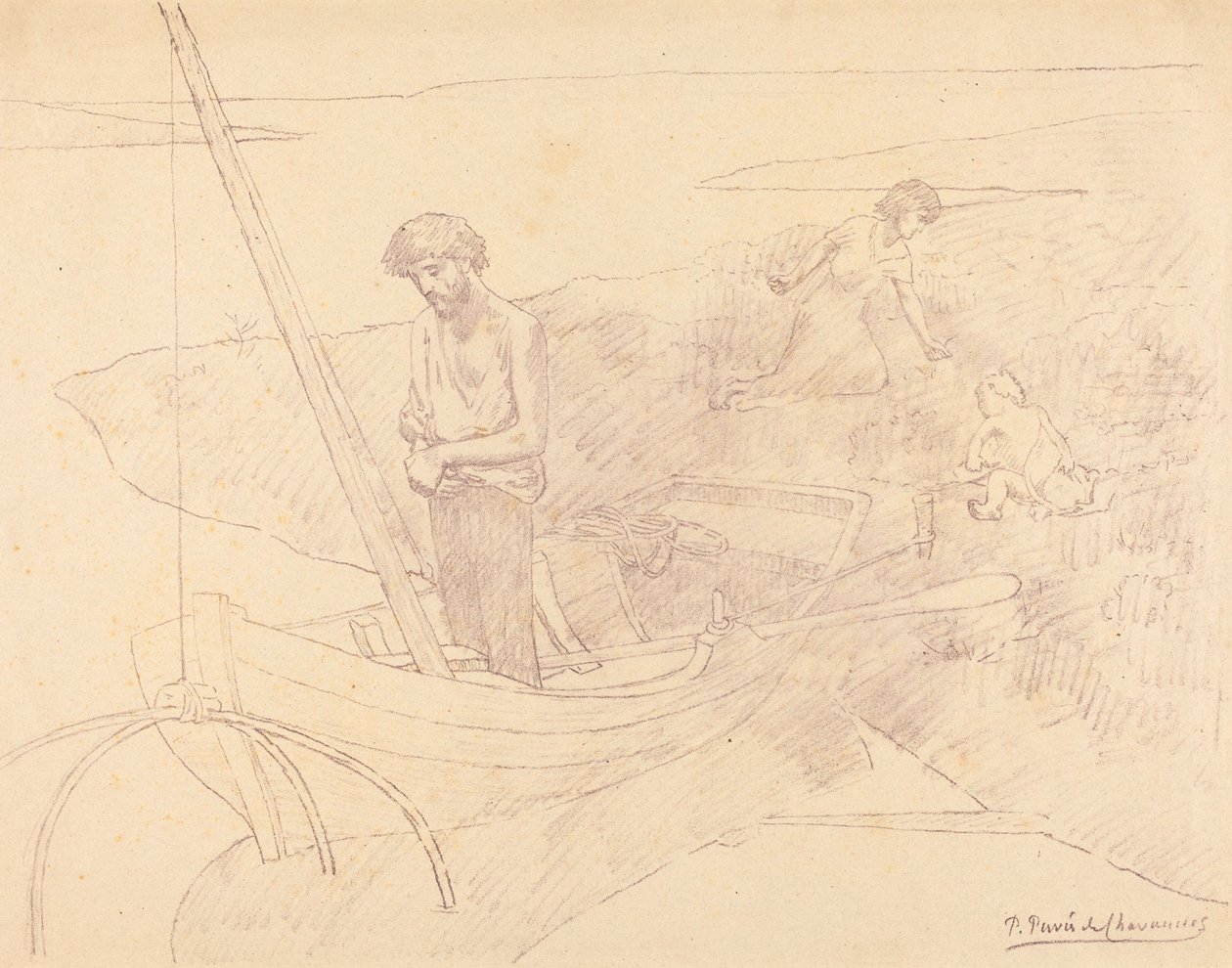 Köyhä Kalastaja tekijältä Pierre Puvis de Chavannes