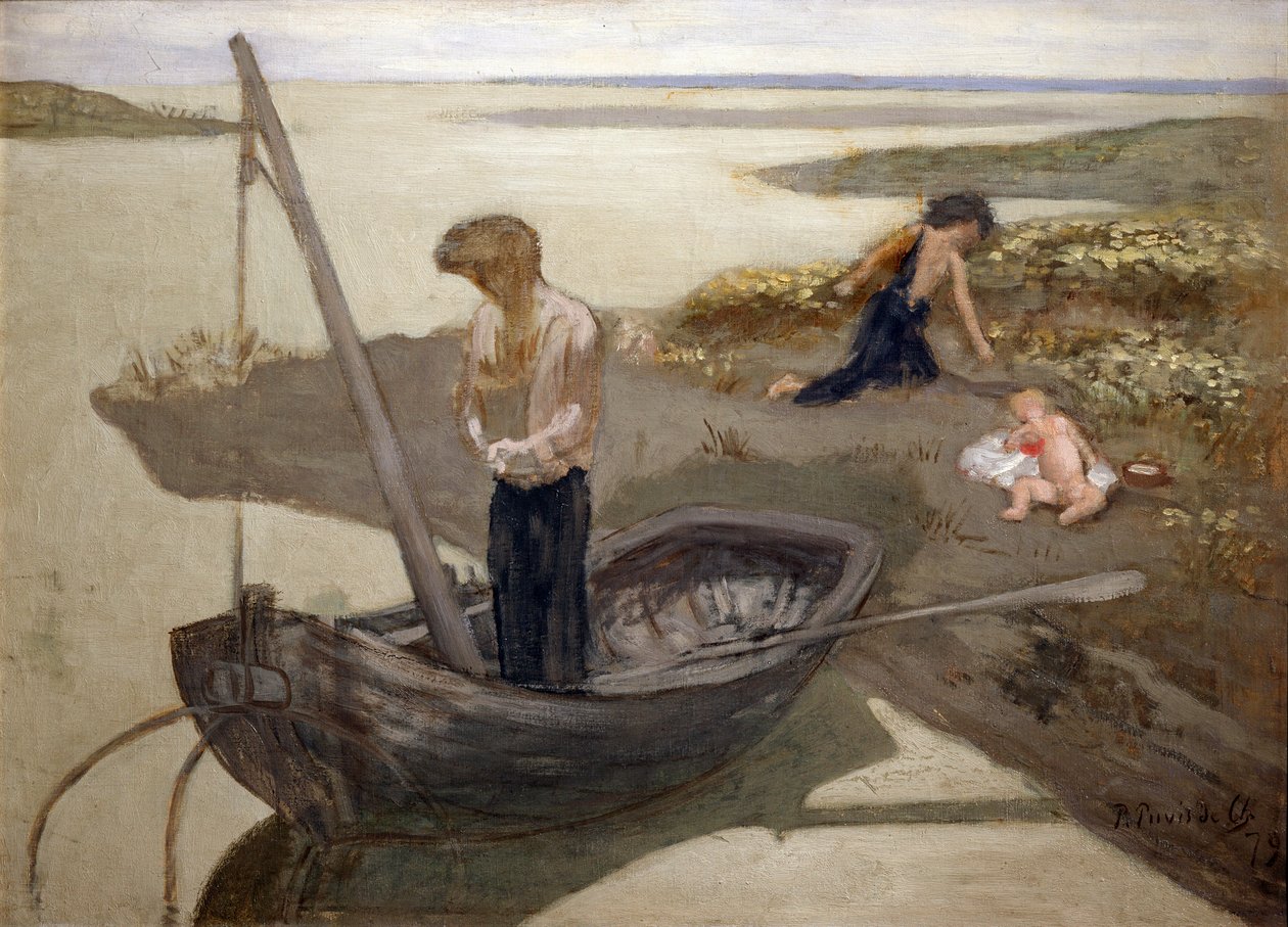 Köyhä kalastaja, 1879 tekijältä Pierre Puvis de Chavannes