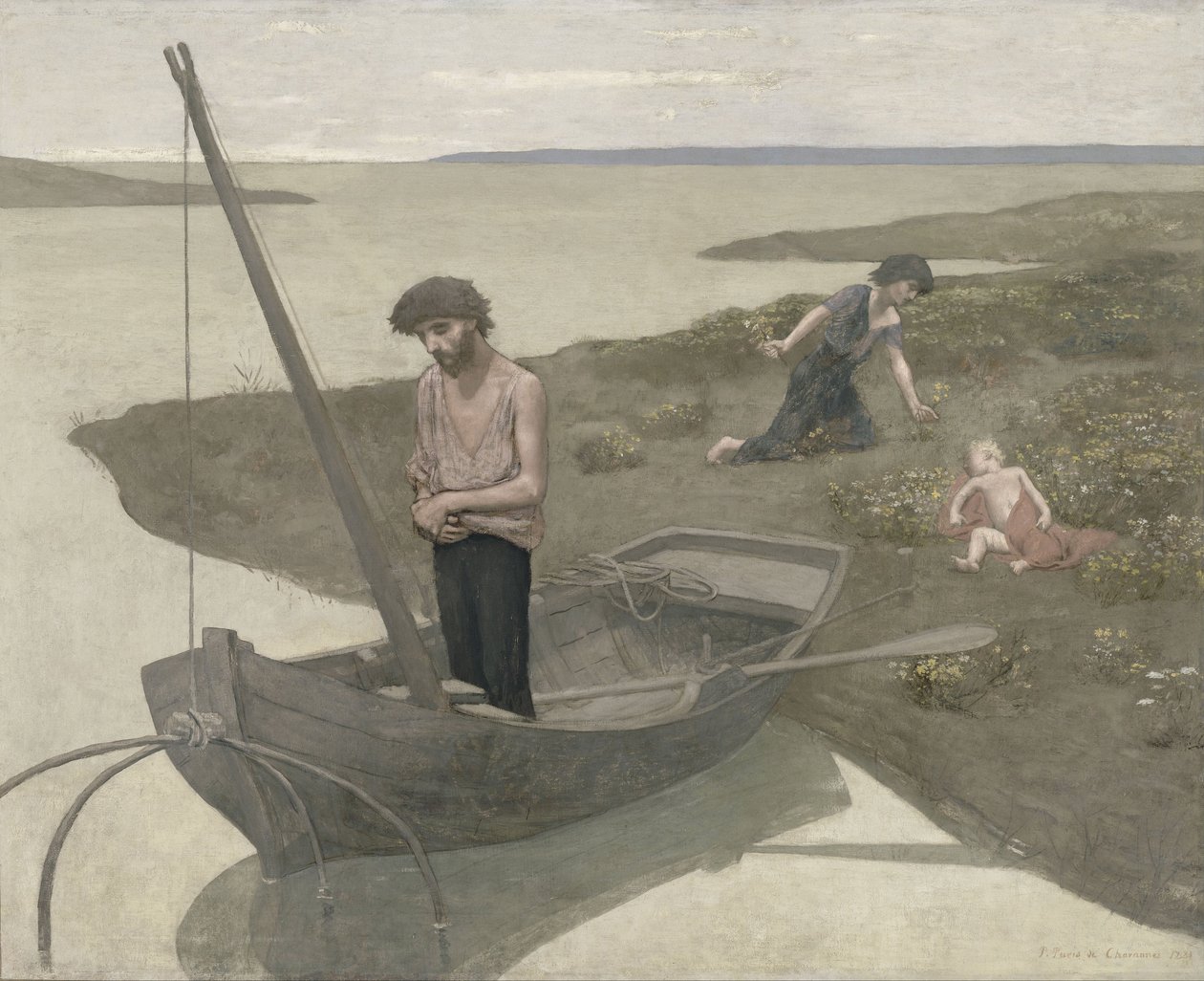 Köyhä kalastaja, 1881 tekijältä Pierre Puvis de Chavannes