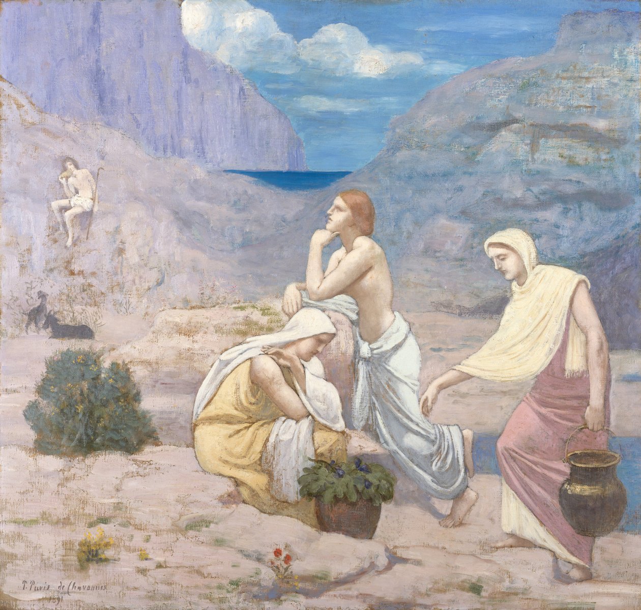 Paimenten laulu, 1891 tekijältä Pierre Puvis de Chavannes