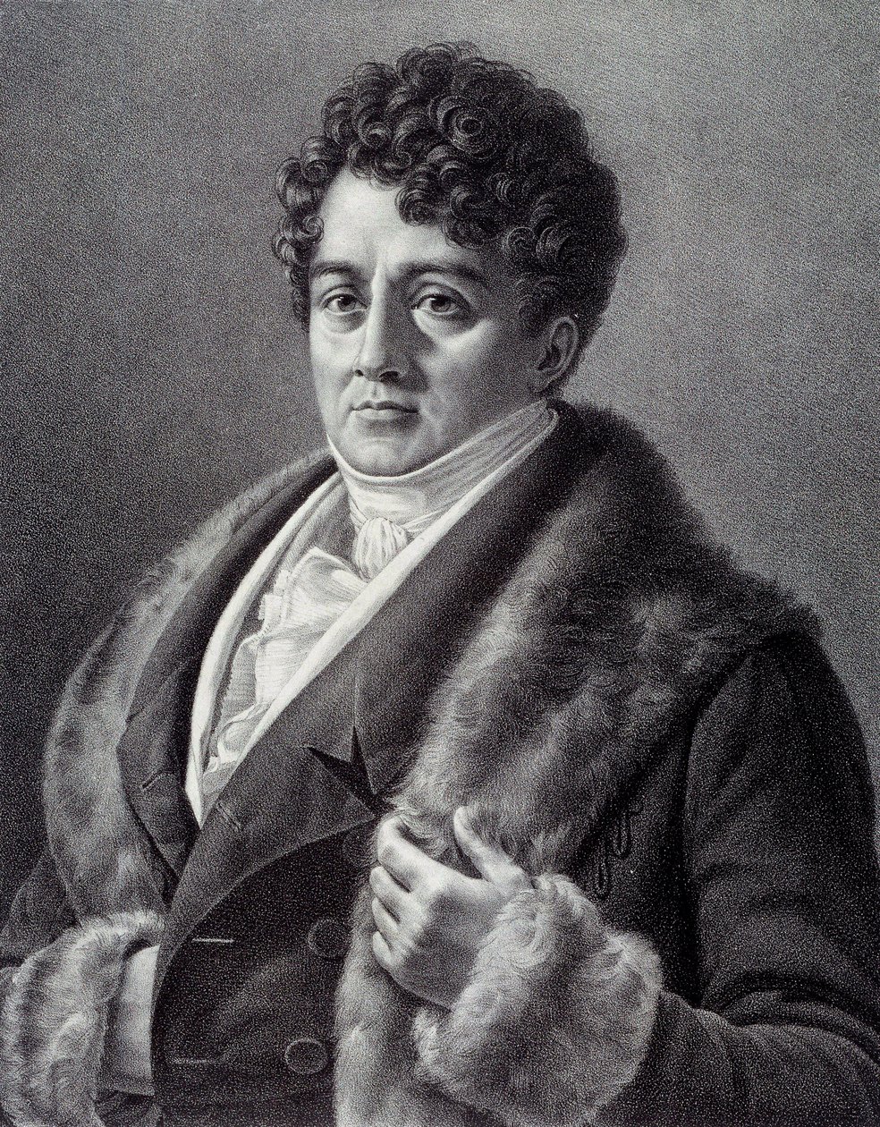 Muotokuva Francois-Joseph (Francois Joseph) Talmasta (1763-1826), ranskalainen näyttelijä Pierre Vigneronin kaiverrus (1789-1872) 1800-luvun Pariisi, Musee Carnavalet tekijältä Pierre Roch Vigneron