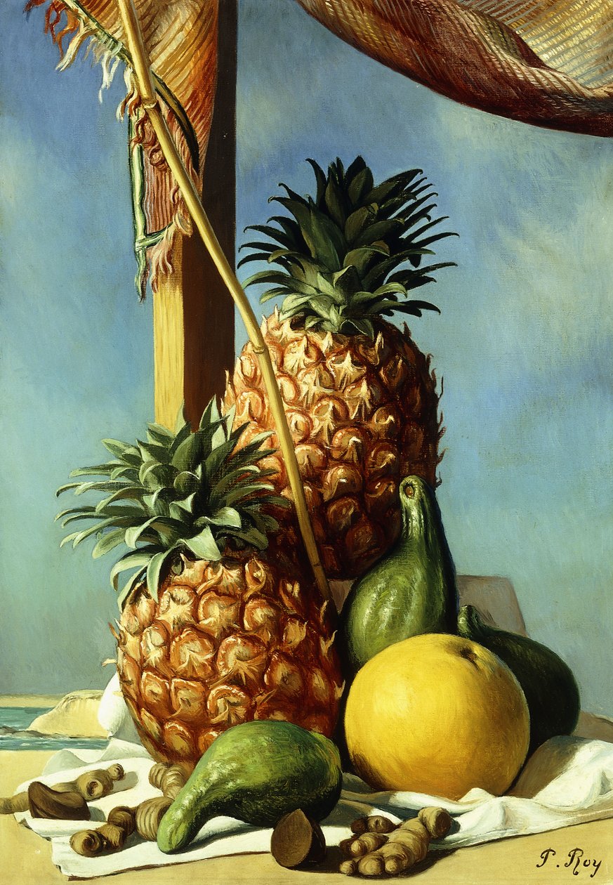 Asetelma ananasten kanssa; Luonto Morte avec Ananas tekijältä Pierre Roy