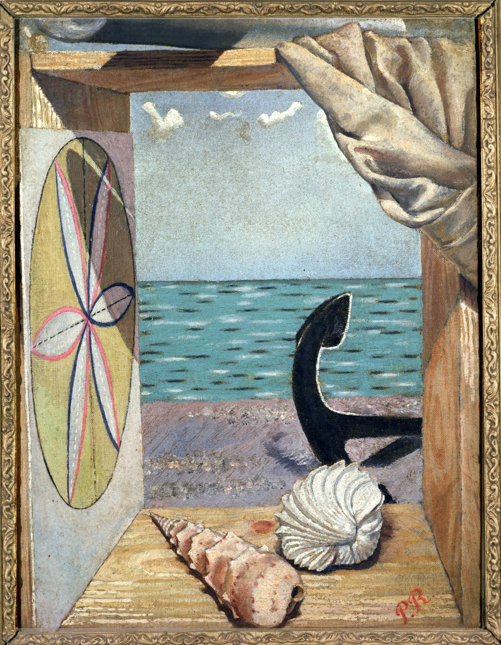 Asetelma kuorien kanssa, n. 1930 tekijältä Pierre Roy