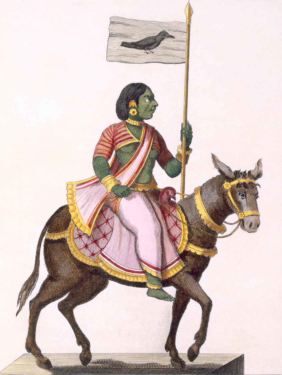 Moudevi, epäsopujen ja kurjuuden jumalatar, 1782. tekijältä Pierre Sonnerat