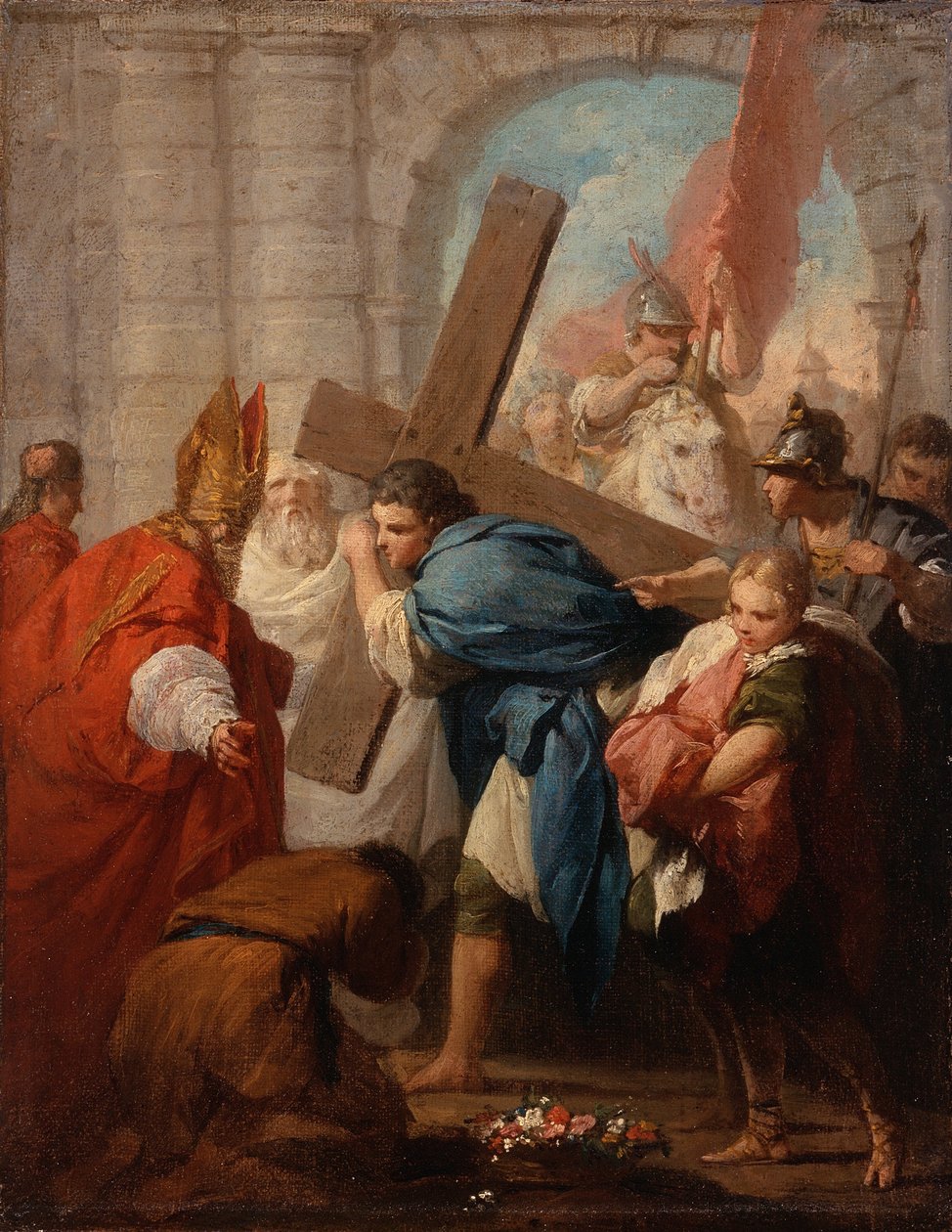 Heraklius kantaa ristiä, n. 1728 tekijältä Pierre Subleyras