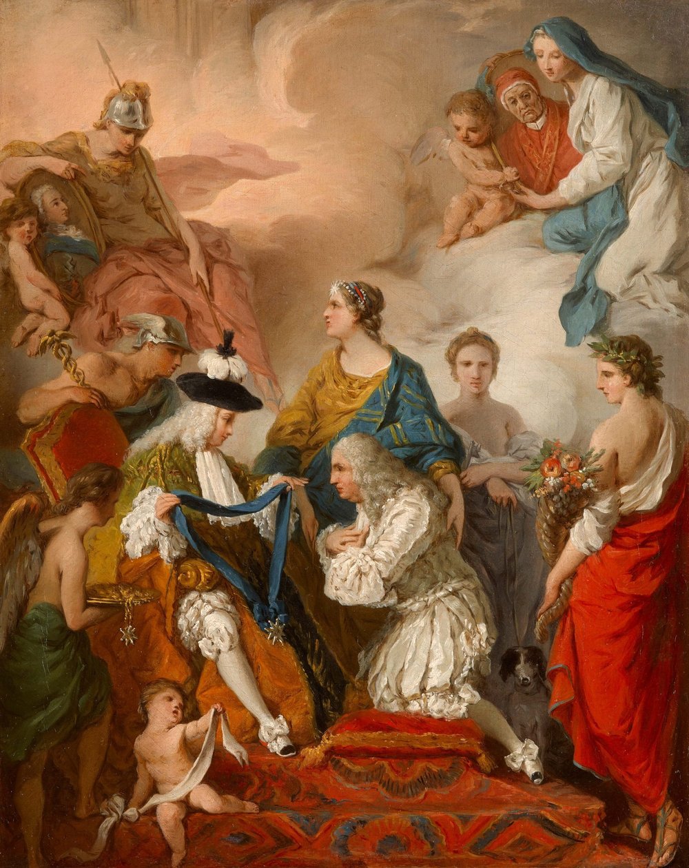 Saint Aignanin herttua Sijoitus Girolamo Vaini, Cantalupen prinssi ja Selcin herttua, Pyhän Hengen ritarin tunnuksen kanssa tekijältä Pierre Subleyras