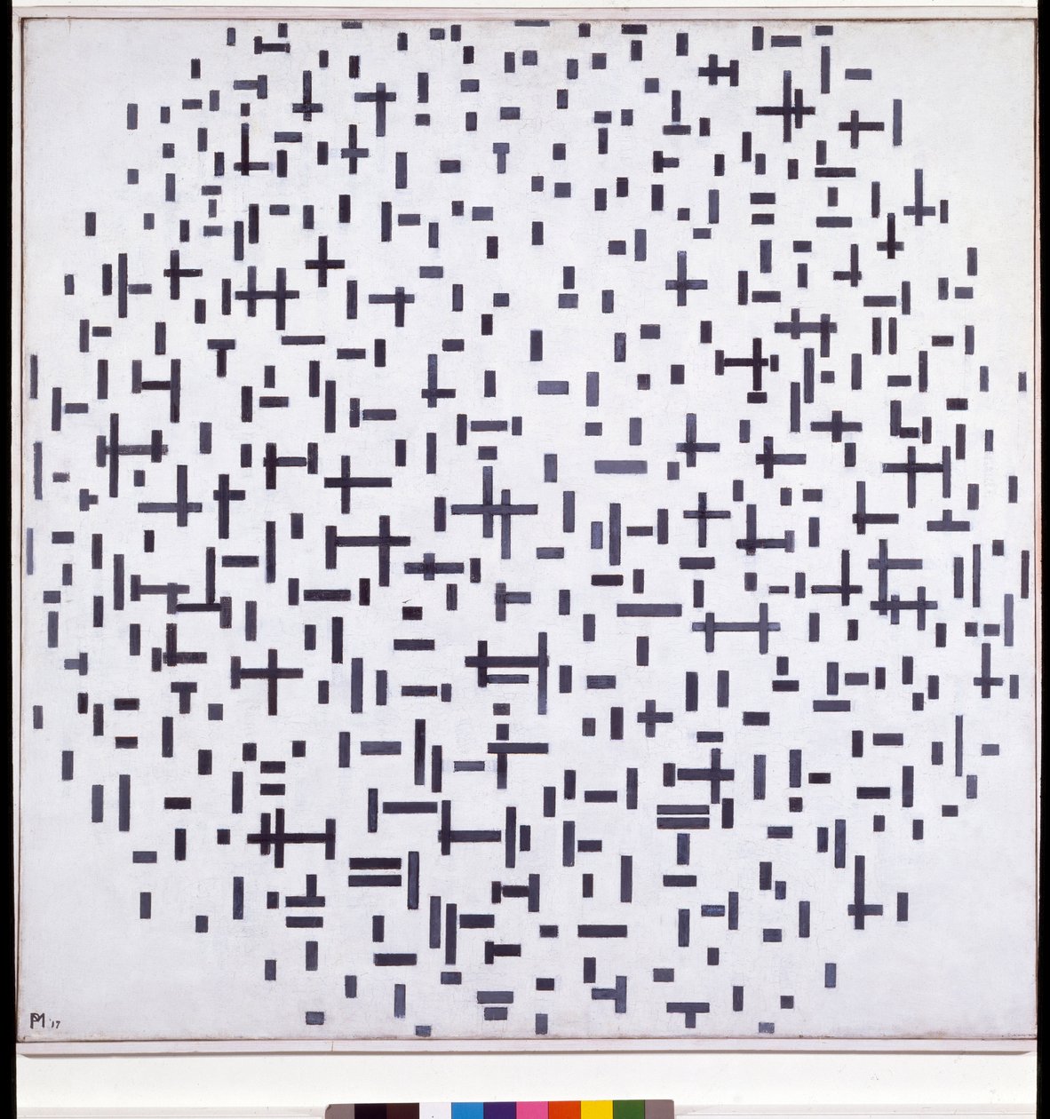 Koostumus mustavalkoisena tekijältä Piet Mondrian