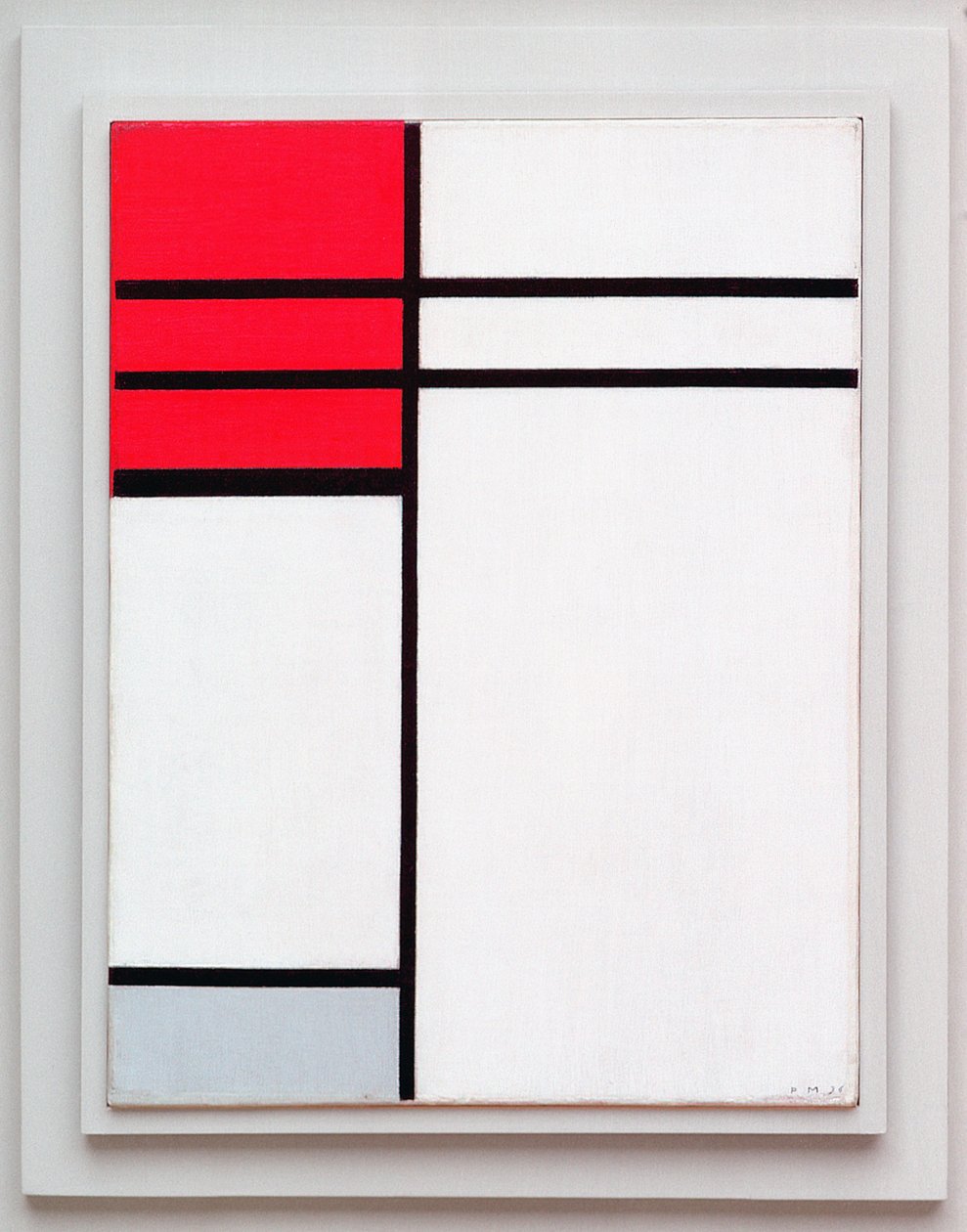 Sävellys (A), punainen ja valkoinen, 1936 tekijältä Piet Mondrian