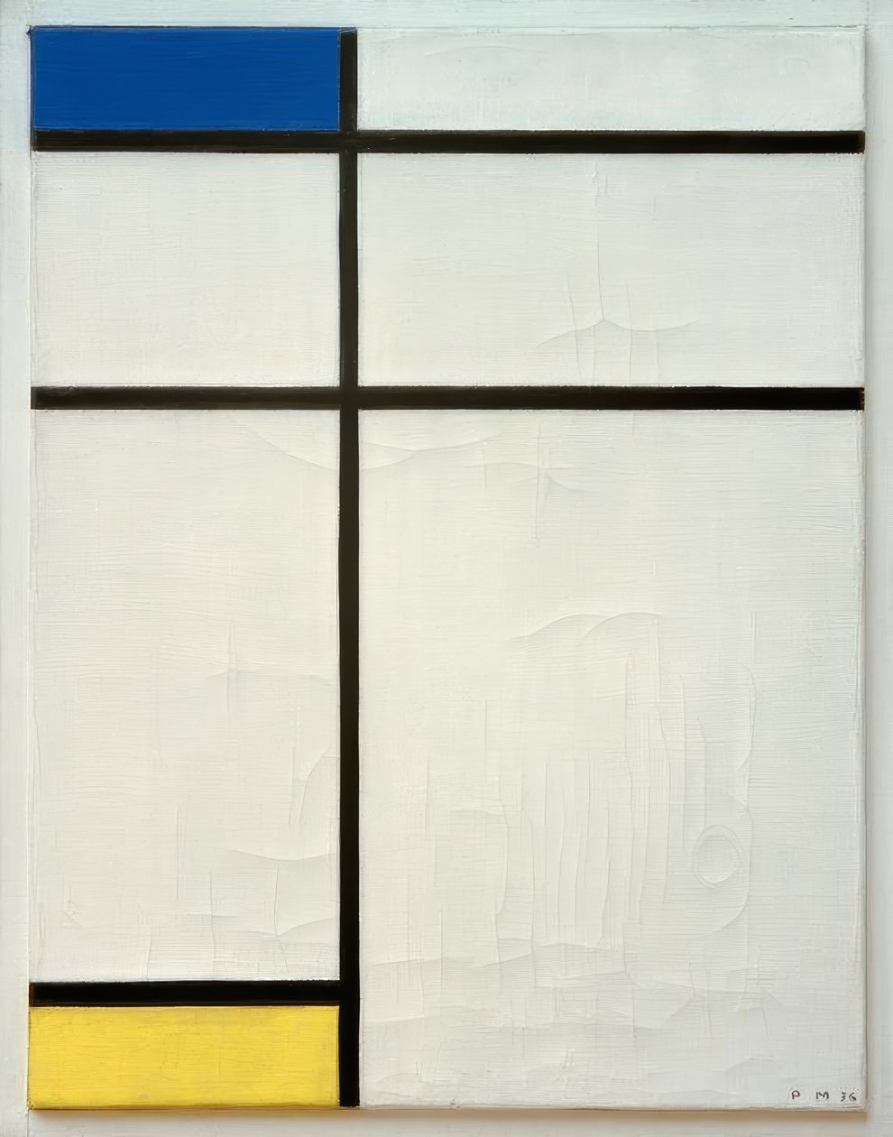 Koostumus (B) en Bleu, Jaune et Blanc tekijältä Piet Mondrian