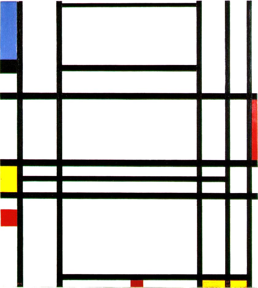 Koostumus 10 tekijältä Piet Mondrian