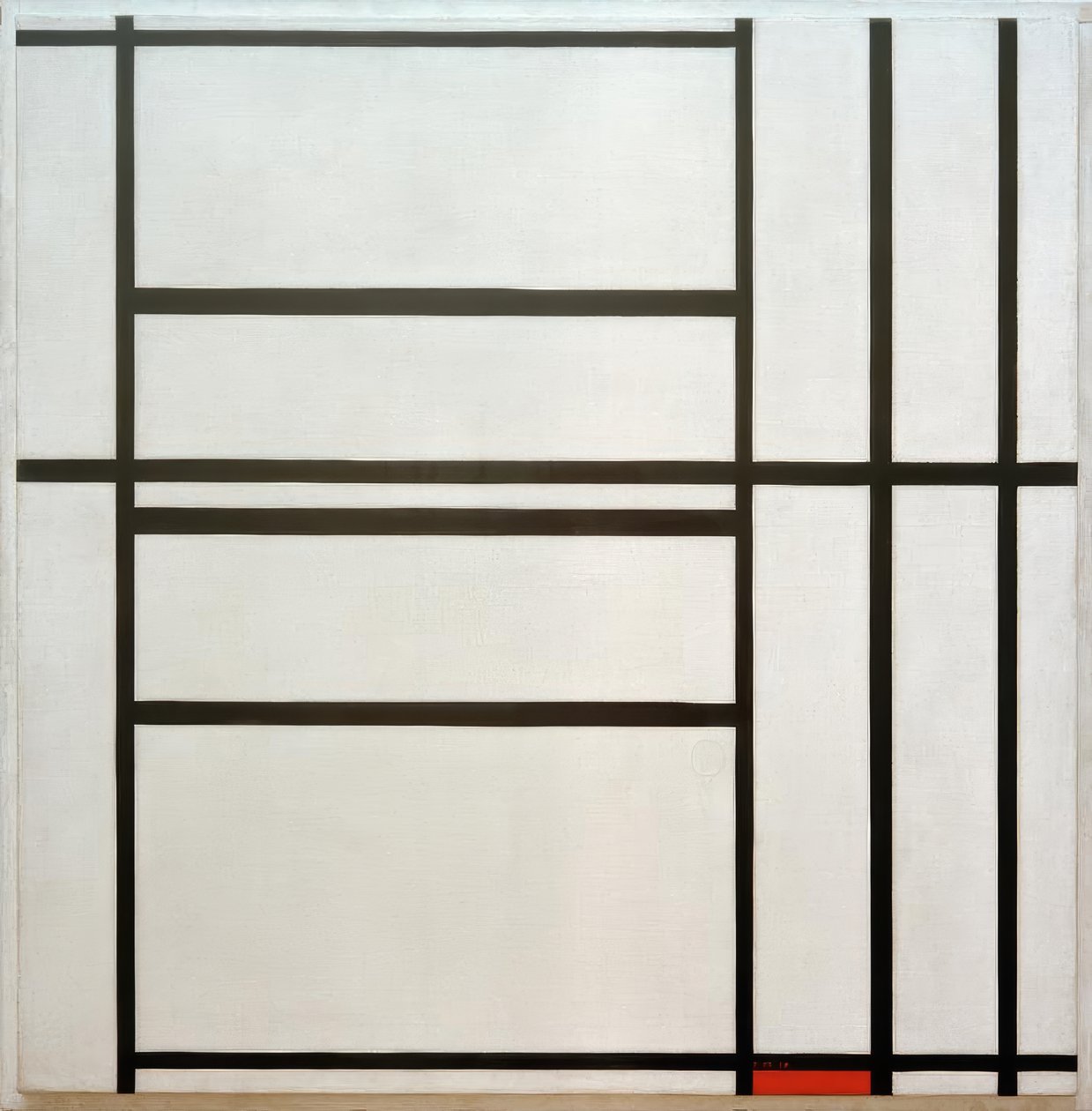 Koostumus nro 1, mit Grau und Rot / Koostumus mit Rot tekijältä Piet Mondrian
