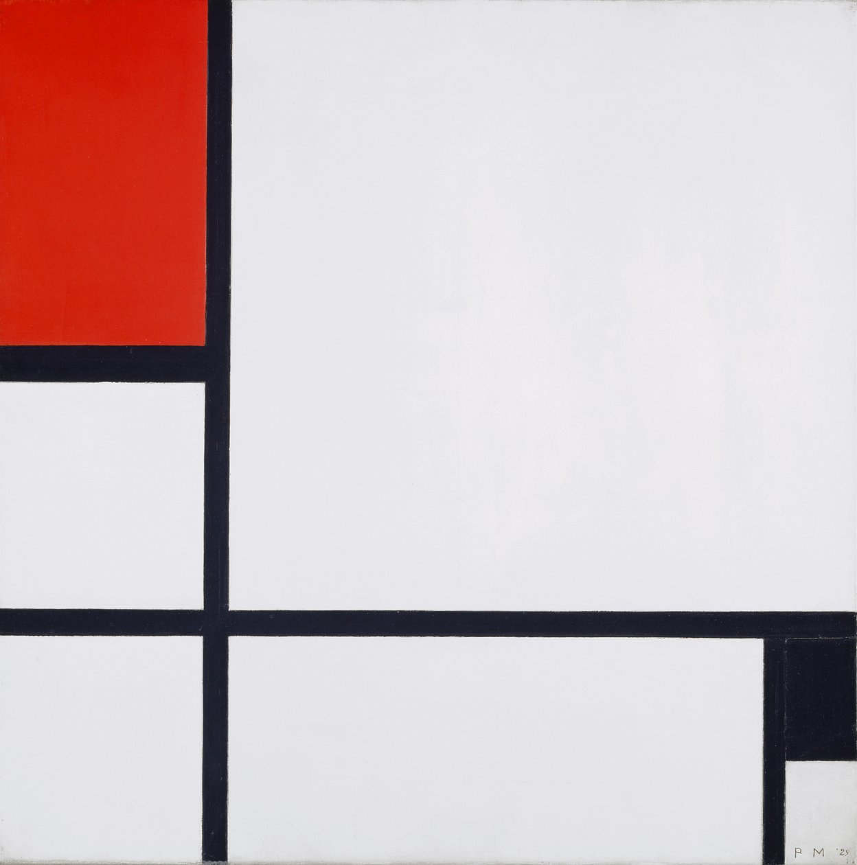 Sävellys nro I, punainen ja musta, 1929 tekijältä Piet Mondrian