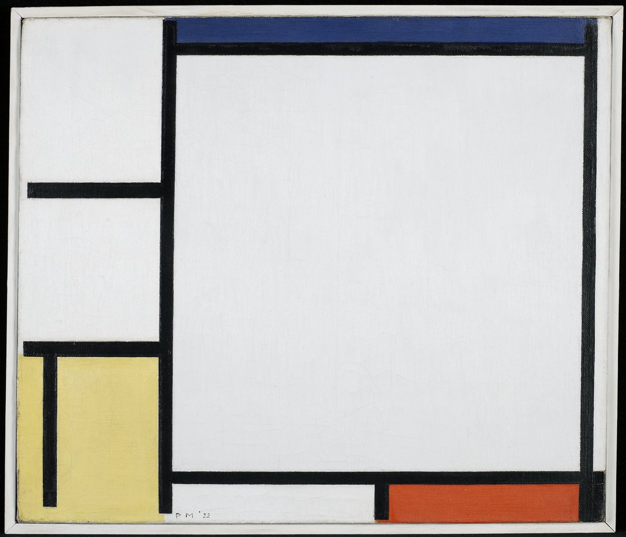 Koostumus: sininen, punainen, keltainen ja musta tekijältä Piet Mondrian