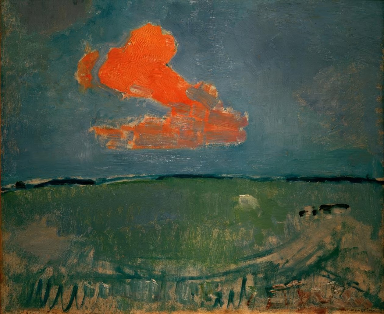 Die rote Wolke tekijältä Piet Mondrian