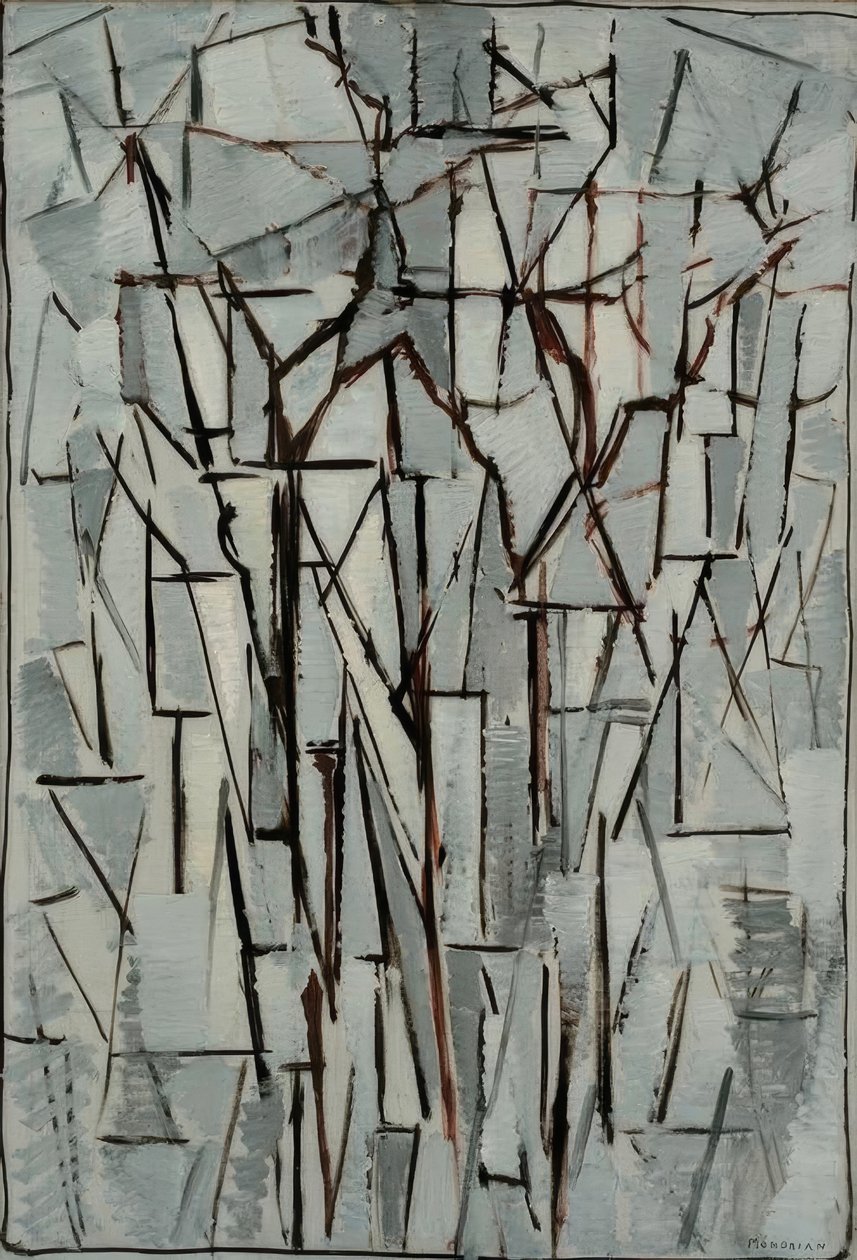 Koostumus Bäume II tekijältä Piet Mondrian