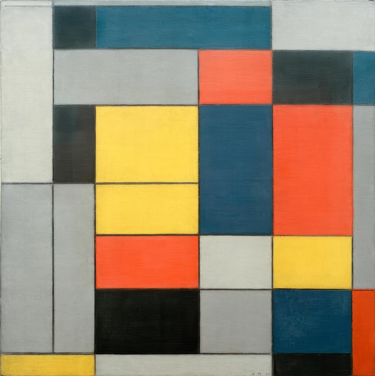 Koostumus nro. VI; Koostumus nro. II; Koostumus mit Schwa tekijältä Piet Mondrian