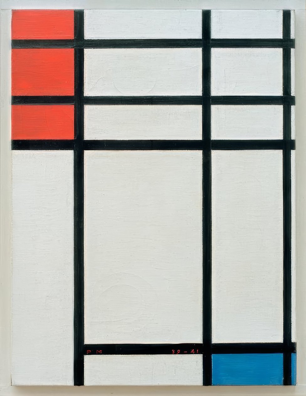 Koostumus julkaisussa Rot, Blau und Weiß tekijältä Piet Mondrian