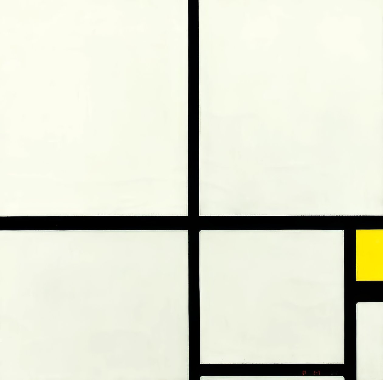 Koostumus mit Gelb tekijältä Piet Mondrian