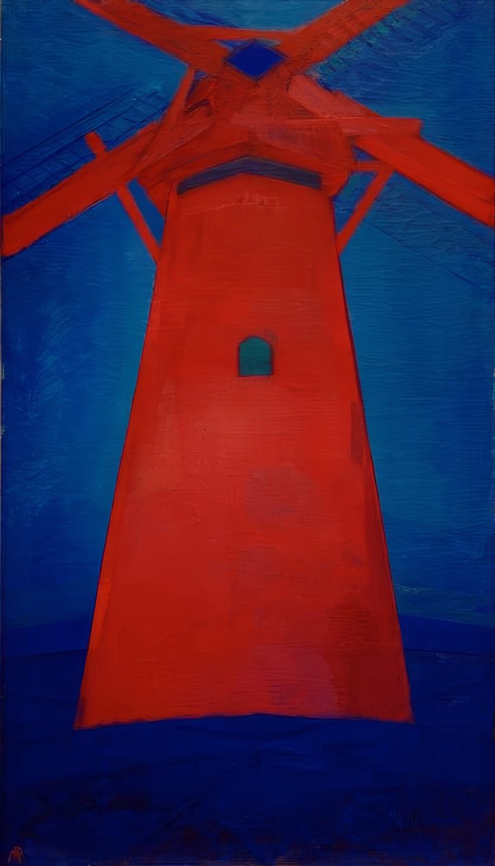 Mühle; Rote Mühle Domburgissa tekijältä Piet Mondrian