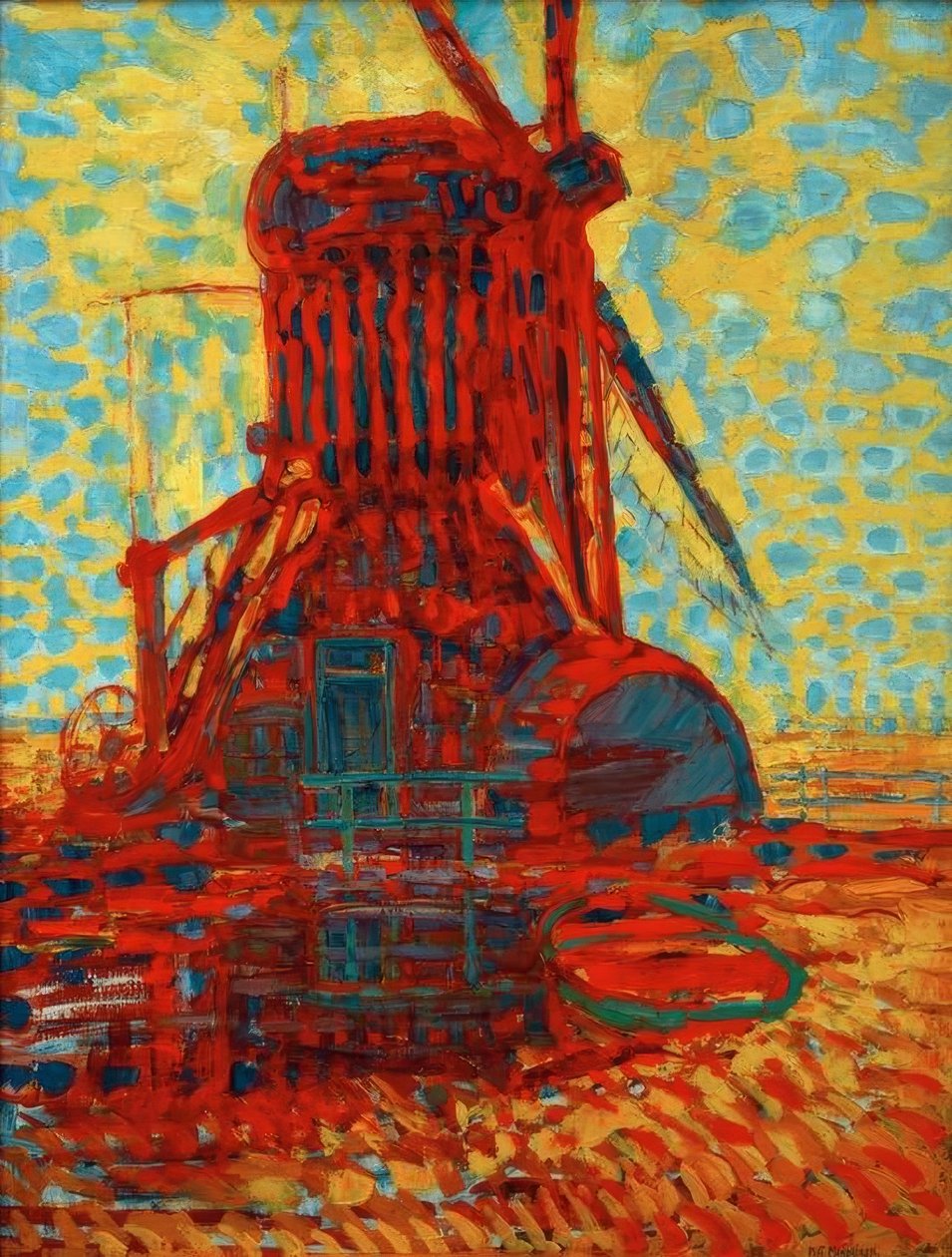 Mühle im Sonnenlicht tekijältä Piet Mondrian